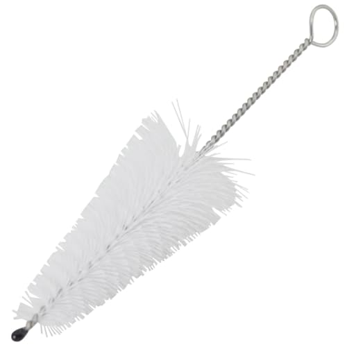 YARNOW Mundreinigungspinsel Stroh Trompete Reiniger Borste Reinigungsbürste für Posaune Mundstücksreinigungspinsel Mundstück-Reinigungswerkzeug Metall Weiß von YARNOW