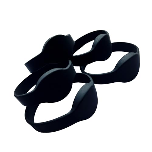 YARONGTECH® MIFARE Classic 1K RFID Armband 13.56 MHz ISO14443 A Silikon Erwachsene Größe schwarz (5 Stück) von YARONGTECH