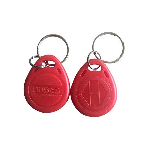 YARONGTECH 125 kHz RFID Zugangskontrolle Schlüsselkarte Nähe EM4100 TK4100 Keyfobs Schlüsselanhänger Smart ID Keycard für Tür Elektroschloss System rfid Token-Tag (100 Stück) von YARONGTECH