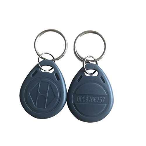 YARONGTECH Proximity EM4100 125KHz RFID EM-ID Karte Tag Token Schlüsselanhänger Keyfob Nur lesen Farbe Grau (Pack of 100) von YARONGTECH