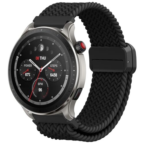 Armband für Amazfit GTR 4/GTR 4 Pro/GTR 3/GTR 3 Pro/GTR 2/GTR 2e/GTR 47mm, 22mm Magnet Einstellbar Nylon Ersatzarmband für Amazfit Balance/Bip 5/Stratos/Stratos 2/Stratos 2S/Stratos 3/Amazfit Pace Armband für Amazfit GTR 4/GTR 4 Pro/GTR 3/GTR 3 Pro/GTR 2/GTR 2e/GTR 47mm, 22mm Magnet Einstellbar Nylon Ersatzarmband für Amazfit Balance/Bip 5/Stratos/Stratos 2/Stratos 2S/Stratos 3/Amazfit Pace von YASPARK