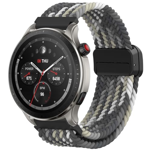 Armband für Amazfit GTR 4/GTR 4 Pro/GTR 3/GTR 3 Pro/GTR 2/GTR 2e/GTR 47mm, 22mm Magnet Einstellbar Nylon Ersatzarmband für Amazfit Balance/Bip 5/Stratos/Stratos 2/Stratos 2S/Stratos 3/Amazfit Pace Armband für Amazfit GTR 4/GTR 4 Pro/GTR 3/GTR 3 Pro/GTR 2/GTR 2e/GTR 47mm, 22mm Magnet Einstellbar Nylon Ersatzarmband für Amazfit Balance/Bip 5/Stratos/Stratos 2/Stratos 2S/Stratos 3/Amazfit Pace von YASPARK