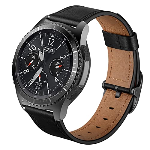 Armband für Galaxy Watch 3 45mm, 22mm Leder Armband für Galaxy Watch 46mm, Gear S3 Frontier, Gear S3 Classic, Huawei Watch GT3 46mm, Huawei Watch GT2 46mm, Huawei Watch GT 46mm, Huawei Watch GT3 Pro von YASPARK