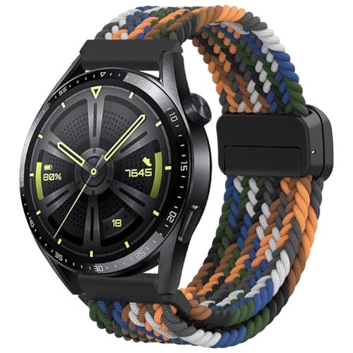 Armband für Huawei Watch GT4 46mm/GT3 46mm/GT2 46mm, 22mm Magnet Einstellbar Nylon Ersatzarmband für Huawei Watch GT4 Pro/GT3 Pro/GT2 Pro/GT2e/Galaxy Watch 3 45mm/Galaxy Gear S3 Frontier/Classic Armband für Huawei Watch GT4 46mm/GT3 46mm/GT2 46mm, 22mm Magnet Einstellbar Nylon Ersatzarmband für Huawei Watch GT4 Pro/GT3 Pro/GT2 Pro/GT2e/Galaxy Watch 3 45mm/Galaxy Gear S3 Frontier/Classic von YASPARK