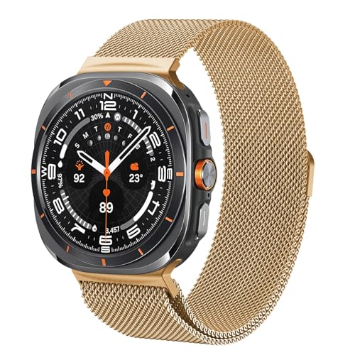 YASPARK Armband Kompatibel mit Galaxy Watch Ultra Armband 47mm, Magnetisch Einstellbar Edelstahl Metall Armbänder für Galaxy Watch Ultra Armband 47mm, Armbänder für Damen Herren YASPARK Armband Kompatibel mit Galaxy Watch Ultra Armband 47mm, Magnetisch Einstellbar Edelstahl Metall Armbänder für Galaxy Watch Ultra Armband 47mm, Armbänder für Damen Herren von YASPARK