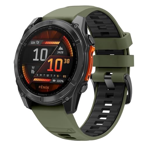 YASPARK Armband für Fenix 8 51mm/Fenix 7X Pro/Fenix 7X/Fenix 6X/Fenix 6X Pro/Fenix 5X/Fenix 5X Plus, 26mm QuickFit Sport Silikon Armband für Fenix 3/Fenix 3 HR/3 Sapphire/7X Sapphire Solar/D2 Delta PX YASPARK Armband für Fenix 8 51mm/Fenix 7X Pro/Fenix 7X/Fenix 6X/Fenix 6X Pro/Fenix 5X/Fenix 5X Plus, 26mm QuickFit Sport Silikon Armband für Fenix 3/Fenix 3 HR/3 Sapphire/7X Sapphire Solar/D2 Delta PX von YASPARK