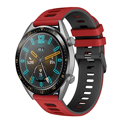 YASPARK Armband für Huawei Watch GT2 46mm/GT 46mm, 22mm Ersatzarm silikon Sport Armband kompatibel für Huawei Watch GT Active/GT2 Pro/Honor Watch Magic/Galaxy Watch 46mm/Gear S3/Galaxy Watch 3 45mm von YASPARK