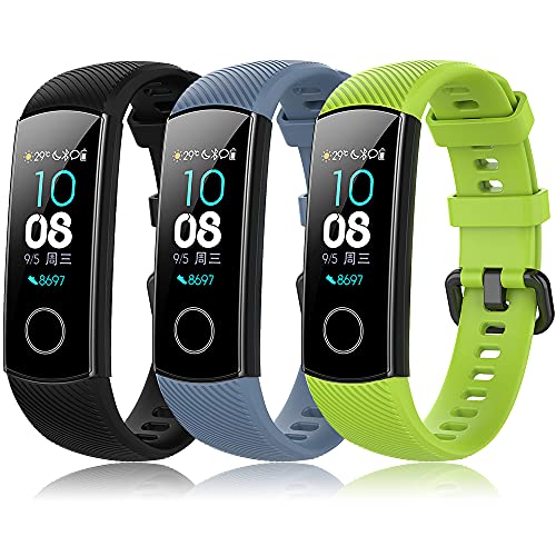 YASPARK Kompatibel mit Honor Band 5 Fitness Armband, Sport Silikon Uhrenarmband Replacement Wechselarmband Ersatzarmband für Huawei Honor Band 5/Band 4 Smartwatch von YASPARK