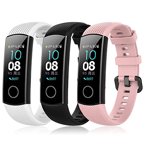 YASPARK Kompatibel mit Honor Band 5 Fitness Armband, Sport Silikon Uhrenarmband Replacement Wechselarmband Ersatzarmband für Huawei Honor Band 5/Band 4 Smartwatch von YASPARK