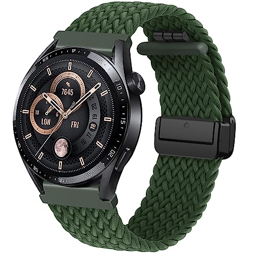 YASPARK Kompatibel mit Huawei Watch GT 4 46mm Armband, 22mm Elastic Adjustable Nylon Armband für Huawei Watch GT 3, Huawei Watch GT 2, Huawei Watch GT3 Pro 46mm, Huawei Watch GT2 Pro, GT 2e von YASPARK