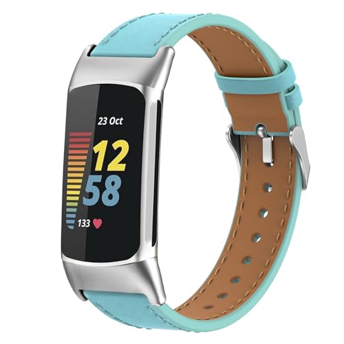 YASPARK Leder Armband Kompatibel mit Fitbit Charge 6/5 - Elegantes Echtes Lederarmband für Männer und Frauen YASPARK Leder Armband Kompatibel mit Fitbit Charge 6/5 - Elegantes Echtes Lederarmband für Männer und Frauen von YASPARK