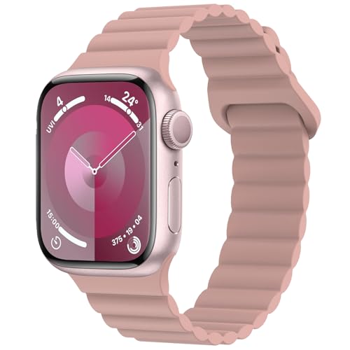 YASPARK Magnetisches Armband Kompatibel mit Apple Watch 41mm 40mm 38mm, Herren und Damen Magnetisches Silikonarmband für iWatch Series 9 8 7 6 5 4 3 2 1 SE von YASPARK