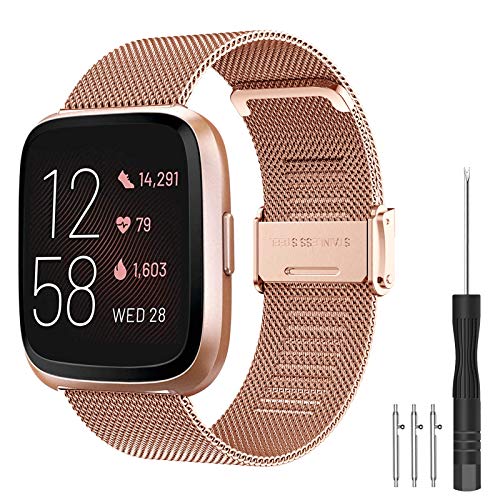 Yaspark Kompatibel mit Fitbit Versa Armband/Fitbit Versa 2 Armband, Edelstahl Ersatzband Handgelenk Metall Armbänder für Fitbit Versa/Versa 2/Versa Lite Yaspark Kompatibel mit Fitbit Versa Armband/Fitbit Versa 2 Armband, Edelstahl Ersatzband Handgelenk Metall Armbänder für Fitbit Versa/Versa 2/Versa Lite von YASPARK