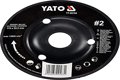 Yato Profi Raspelscheibe für Winkelschleifer Auswahl 115 mm 125 mm Schleifscheibe Holzscheibe Holz Flex Holzkunst (115 mm Nr 1) von YATO