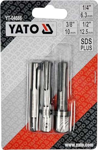 Yato YT-04686 Adapter Satz SDS-PLUS auf Vierkant für Steckschlüssel Einsatz Nüsse Bohrmaschine von YATO