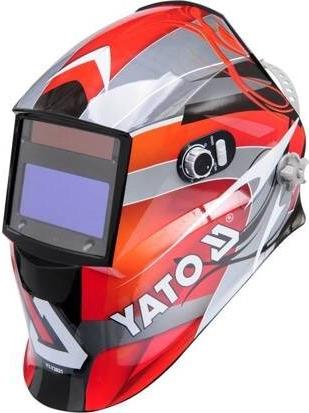 Yato YT-73921 Schweißmaske/-Helm Welding helmet with auto-darkening filter Schwarz, Rot, Silber (YT-73921) von YATO