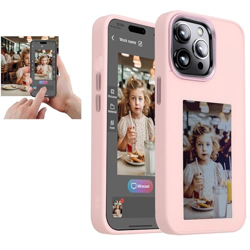 YATUO E-Ink Handyhülle für iPhone 14 Pro Max, personalisierbar über App, smarte Foto-Rückprojektion, zeigt Fotos sofort auf dem Tintenbildschirm auf der Rückseite an, rosa YATUO E-Ink Handyhülle für iPhone 14 Pro Max, personalisierbar über App, smarte Foto-Rückprojektion, zeigt Fotos sofort auf dem Tintenbildschirm auf der Rückseite an, rosa von YATUO