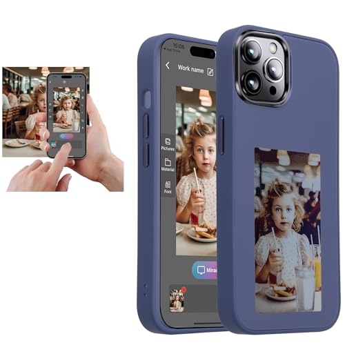 YATUO E-Ink Handyhülle für iPhone 15, personalisierbar über App, smarte Foto-Rückprojektion, App zeigt Fotos sofort auf dem Tintenbildschirm auf der Rückseite an, blau YATUO E-Ink Handyhülle für iPhone 15, personalisierbar über App, smarte Foto-Rückprojektion, App zeigt Fotos sofort auf dem Tintenbildschirm auf der Rückseite an, blau von YATUO