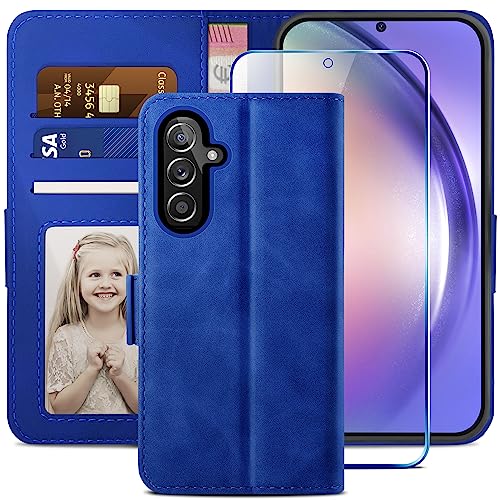 YATWIN Handyhülle Kompatibel mit Samsung Galaxy A54 5G Hülle +1 Stück Panzerglas Schutzfolie, Klapphülle Samsung A54 Premium Leder Brieftasche Schutzhülle [Kartenfach][Stand] Handytasche Case von YATWIN