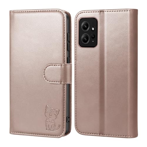 YATWIN Handyhülle für Xiaomi Redmi Note 12 4G Hülle Leder für Redmi Note 12 4G Hülle Klappbar Flip Stoßfeste Leder Wallet Case Cover Schutzhülle für Redmi Note 12 Hülle von YATWIN