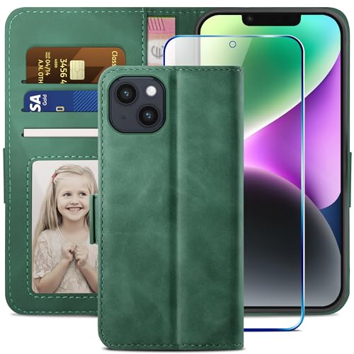 YATWIN Kompatibel mit iPhone 14 Hülle + 1 Stück Panzerglas Schutzfolie, Klapphülle Premium Leder Brieftasche Schutzhülle Handytasche für iPhone 14 Case YATWIN Kompatibel mit iPhone 14 Hülle + 1 Stück Panzerglas Schutzfolie, Klapphülle Premium Leder Brieftasche Schutzhülle Handytasche für iPhone 14 Case von YATWIN