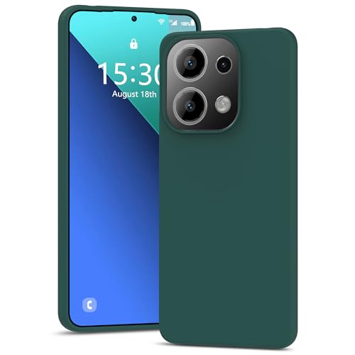 YATWIN Silikon Handyhülle Kompatibel mit Xiaomi Redmi Note 13 4G Hülle (Nicht für 5G), Soft-Touch, Stoßfest, Staubdicht, Ganzkörper-Schutzhülle, Grün von YATWIN