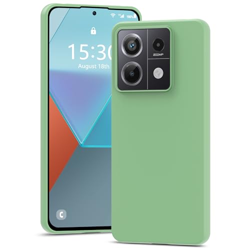 YATWIN Silikon Handyhülle Kompatibel mit Xiaomi Redmi Note 13 Pro 5G/Xiaomi Poco X6 5G Hülle, Soft-Touch, Stoßfest, Staubdicht, Ganzkörper-Schutzhülle, Mintgrün von YATWIN