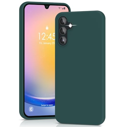 YATWIN Silikon Handyhülle für Samsung Galaxy A25 5G Hülle, Soft-Touch, Stoßfest, Staubdicht, Ganzkörper-Schutzhülle, Grün von YATWIN