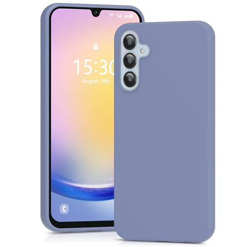 YATWIN Silikon Handyhülle für Samsung Galaxy A25 5G Hülle, Soft-Touch, Stoßfest, Staubdicht, Ganzkörper-Schutzhülle, Lavendelgrau von YATWIN