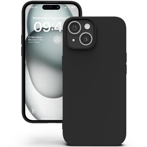 YATWIN für iPhone 15 Plus Hülle, Premium Silikon Handyhülle mit Kameraschutz, Seidig-Weicher Berühren Ultra Dünne Stoßfeste Kratzfeste Schutzhülle, Schwarz YATWIN für iPhone 15 Plus Hülle, Premium Silikon Handyhülle mit Kameraschutz, Seidig-Weicher Berühren Ultra Dünne Stoßfeste Kratzfeste Schutzhülle, Schwarz von YATWIN