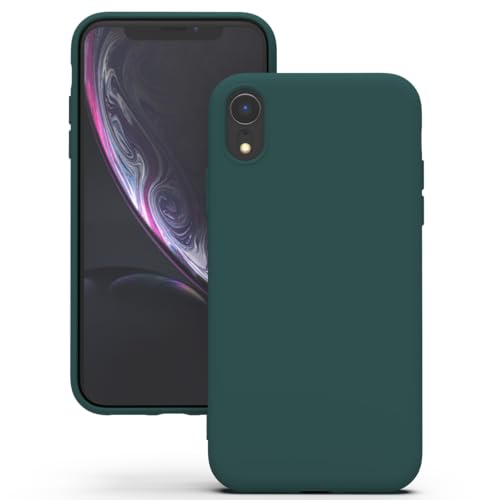 YATWIN Silikon Hülle Kompatibel mit iPhone XR Hülle, Handyhülle für iPhone XR, Soft-Touch, Stoßfest, Staubdicht, Ganzkörper-Schutzhülle, Grün von YATWIN