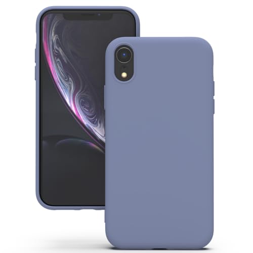 YATWIN Silikon Hülle Kompatibel mit iPhone XR Hülle, Handyhülle für iPhone XR, Soft-Touch, Stoßfest, Staubdicht, Ganzkörper-Schutzhülle, Lavendelgrau von YATWIN