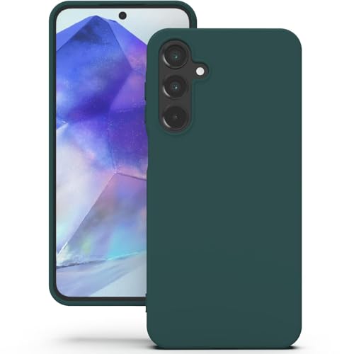 YATWIN für Samsung Galaxy A55 5G Hülle, Premium Silikon Handyhülle mit Kameraschutz, Seidig-Weicher Berühren Ultra Dünne Stoßfeste Kratzfeste Schutzhülle, Grün YATWIN für Samsung Galaxy A55 5G Hülle, Premium Silikon Handyhülle mit Kameraschutz, Seidig-Weicher Berühren Ultra Dünne Stoßfeste Kratzfeste Schutzhülle, Grün von YATWIN