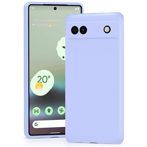 YATWIN für Google Pixel 6A Hülle, Premium Silikon Handyhülle mit Kameraschutz, Seidig-Weicher Berühren Ultra Dünne Stoßfeste Kratzfeste Schutzhülle, Lila von YATWIN