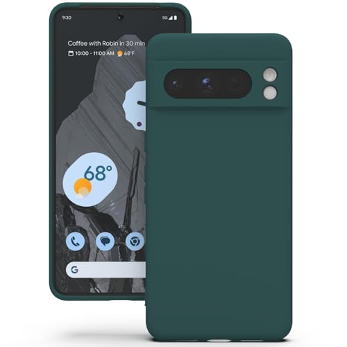 YATWIN Silikon Hülle kompatibel mit Google Pixel 8 Pro, Handyhülle für Google Pixel 8 Pro, Soft-Touch, Stoßfest, Staubdicht, Kratzfeste Ganzkörper Schutzhülle, Grün von YATWIN