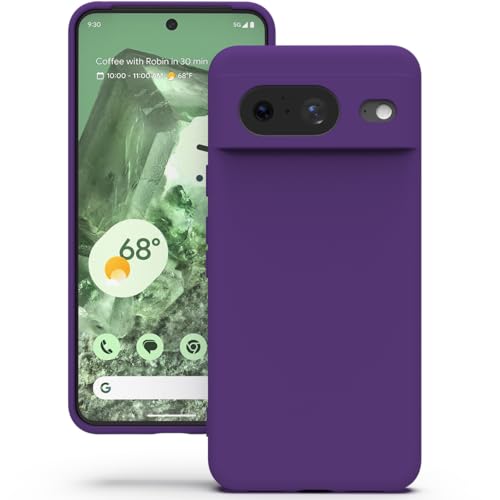 YATWIN für Google Pixel 8 Hülle, Premium Silikon Handyhülle mit Kameraschutz, Seidig-Weicher Berühren Ultra Dünne Stoßfeste Kratzfeste Schutzhülle, Viola von YATWIN