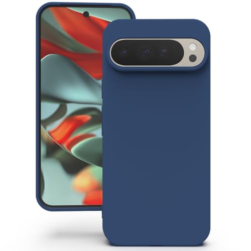 YATWIN für Google Pixel 9 Pro XL Hülle, Premium Silikon Handyhülle mit Seidig-Weicher Berühren Ultra Dünne Stoßfeste Kratzfeste Schutzhülle, Blau von YATWIN