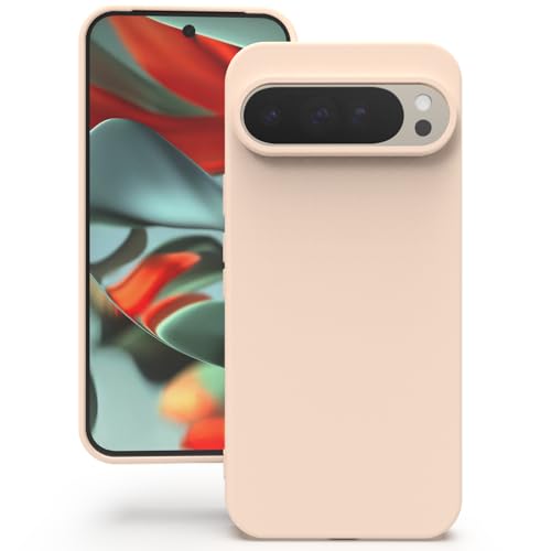 YATWIN für Google Pixel 9 Pro XL Hülle, Premium Silikon Handyhülle mit Seidig-Weicher Berühren Ultra Dünne Stoßfeste Kratzfeste Schutzhülle, Hellrosa von YATWIN