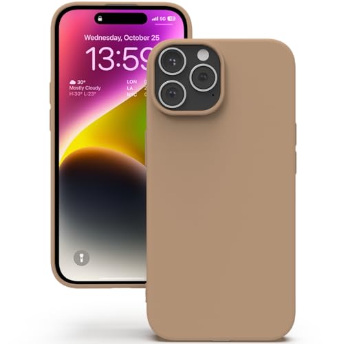 YATWIN für iPhone 14 Pro Hülle, Premium Silikon Handyhülle mit Kameraschutz, Seidig-Weicher Berühren Ultra Dünne Stoßfeste Kratzfeste Schutzhülle, Milchtee YATWIN für iPhone 14 Pro Hülle, Premium Silikon Handyhülle mit Kameraschutz, Seidig-Weicher Berühren Ultra Dünne Stoßfeste Kratzfeste Schutzhülle, Milchtee von YATWIN