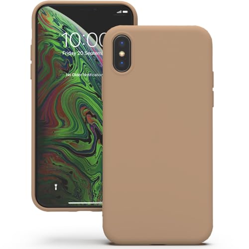 YATWIN für iPhone X Hülle, iPhone XS Hülle, Premium Silikon Handyhülle mit Kameraschutz, Seidig-Weicher Berühren Ultra Dünne Stoßfeste Kratzfeste Schutzhülle, Hellrosa von YATWIN