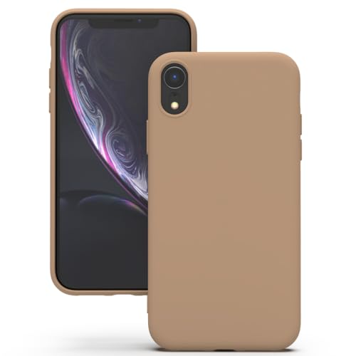 YATWIN für iPhone XR Hülle, Premium Silikon Handyhülle mit Seidig-Weicher Berühren Ultra Dünne Stoßfeste Kratzfeste Schutzhülle, Milchtee von YATWIN