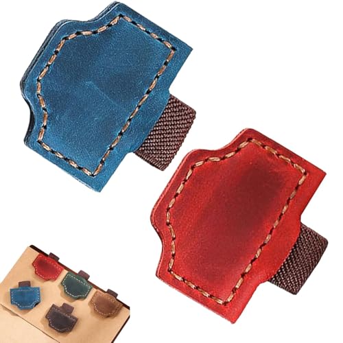 Bysgone Mark Lesezeichen mit Stifthalter, Bygonemark Personalisiertem magnetischem Leder -Stifthalter Lesezeichen, benutzerdefinierte Ledermagnetie -Lesezeichen für Reisende Notebook (2pcs-B) von YAUWIHE