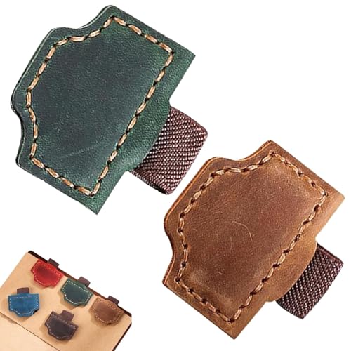 Bysgone Mark Lesezeichen mit Stifthalter, Bygonemark Personalisiertem magnetischem Leder -Stifthalter Lesezeichen, benutzerdefinierte Ledermagnetie -Lesezeichen für Reisende Notebook (2pcs-D) von YAUWIHE