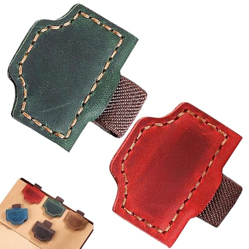 Bysgone Mark Lesezeichen mit Stifthalter, Bygonemark Personalisiertem magnetischem Leder -Stifthalter Lesezeichen, benutzerdefinierte Ledermagnetie -Lesezeichen für Reisende Notebook (2pcs-E) von YAUWIHE