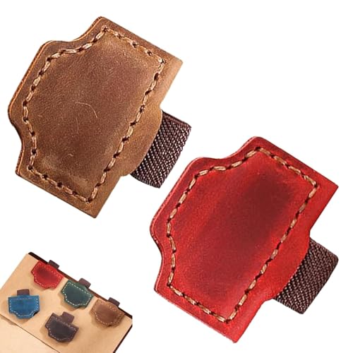 Bysgone Mark Lesezeichen mit Stifthalter, Bygonemark Personalisiertem magnetischem Leder -Stifthalter Lesezeichen, benutzerdefinierte Ledermagnetie -Lesezeichen für Reisende Notebook (2pcs-F) von YAUWIHE
