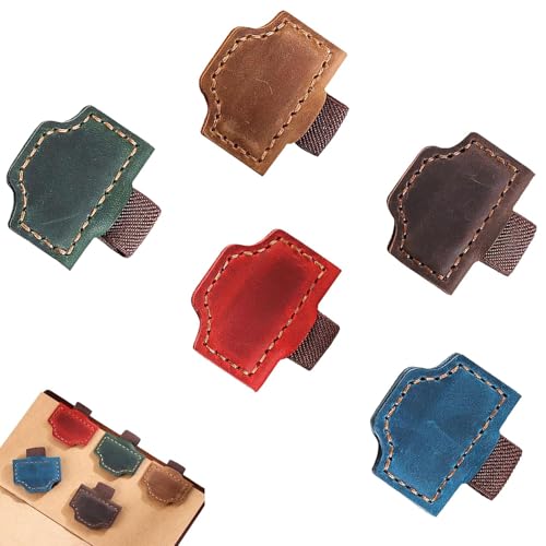 Bysgone Mark Lesezeichen mit Stifthalter, Bygonemark Personalisiertem magnetischem Leder -Stifthalter Lesezeichen, benutzerdefinierte Ledermagnetie -Lesezeichen für Reisende Notebook (5pcs) von YAUWIHE
