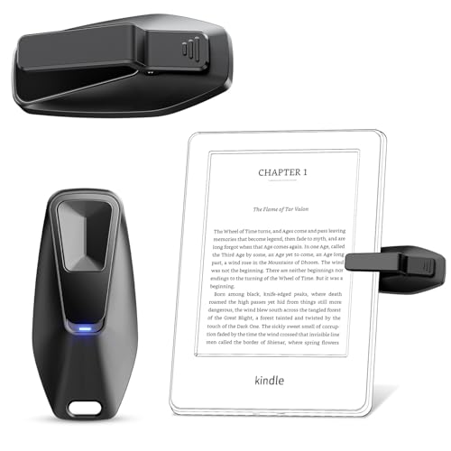 YAWFIER Fernbedienungs Seitenwender für Kindle Paperwhite Oasis Kobo eReader-Zubehör, Seitenwender Clicker für Kindle Android iOS Telefone Tablet Lesen von Romanen Comics Fotografieren (Schwarz) von YAWFIER