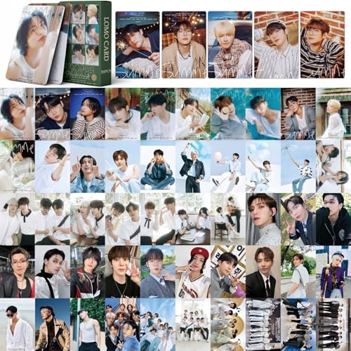 55 Stück Ateez Cards Ateez Summer Album Karten Ateez Merch Photocards Set Kpop Ateez Fotokarten für Fans von YAzgan