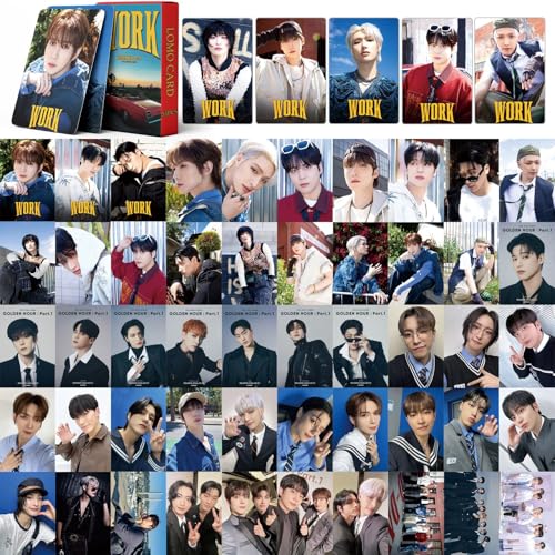 55 Stück Ateez Cards Ateez Work Album, Karten, Ateez Merch Photocards Set Kpop Ateez Fotokarten für Fans von YAzgan