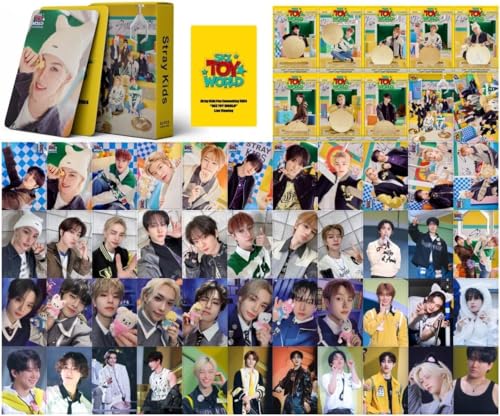 55 Stück Kpop Stray Kids Photocards SKZ Toy World Lomo Cards 2024 Fan Konzert Karten Mini Merch Photo Cards StrayKids Geschenk für Fans von YAzgan